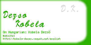 dezso kobela business card